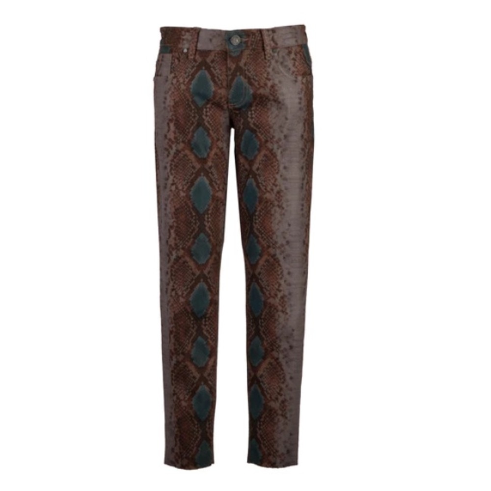Kut From the Kloth Donna Ankle Skinny Snake Print Jean Size 0
